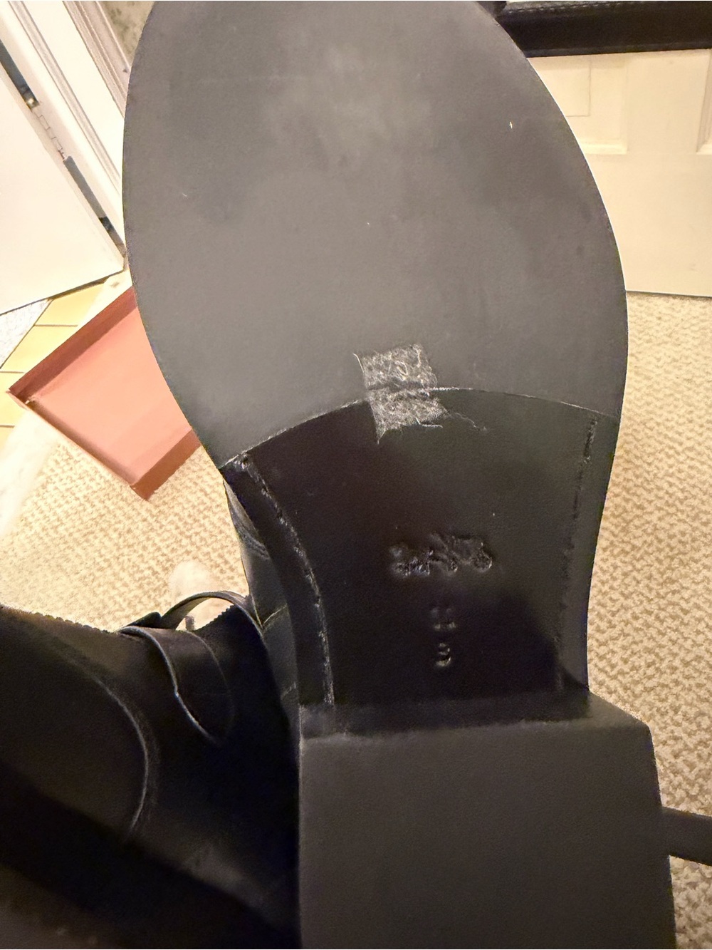 Coach collection Black Shearling-Lined Women's Moto Boots coach size 11 - Picture 8 of 11